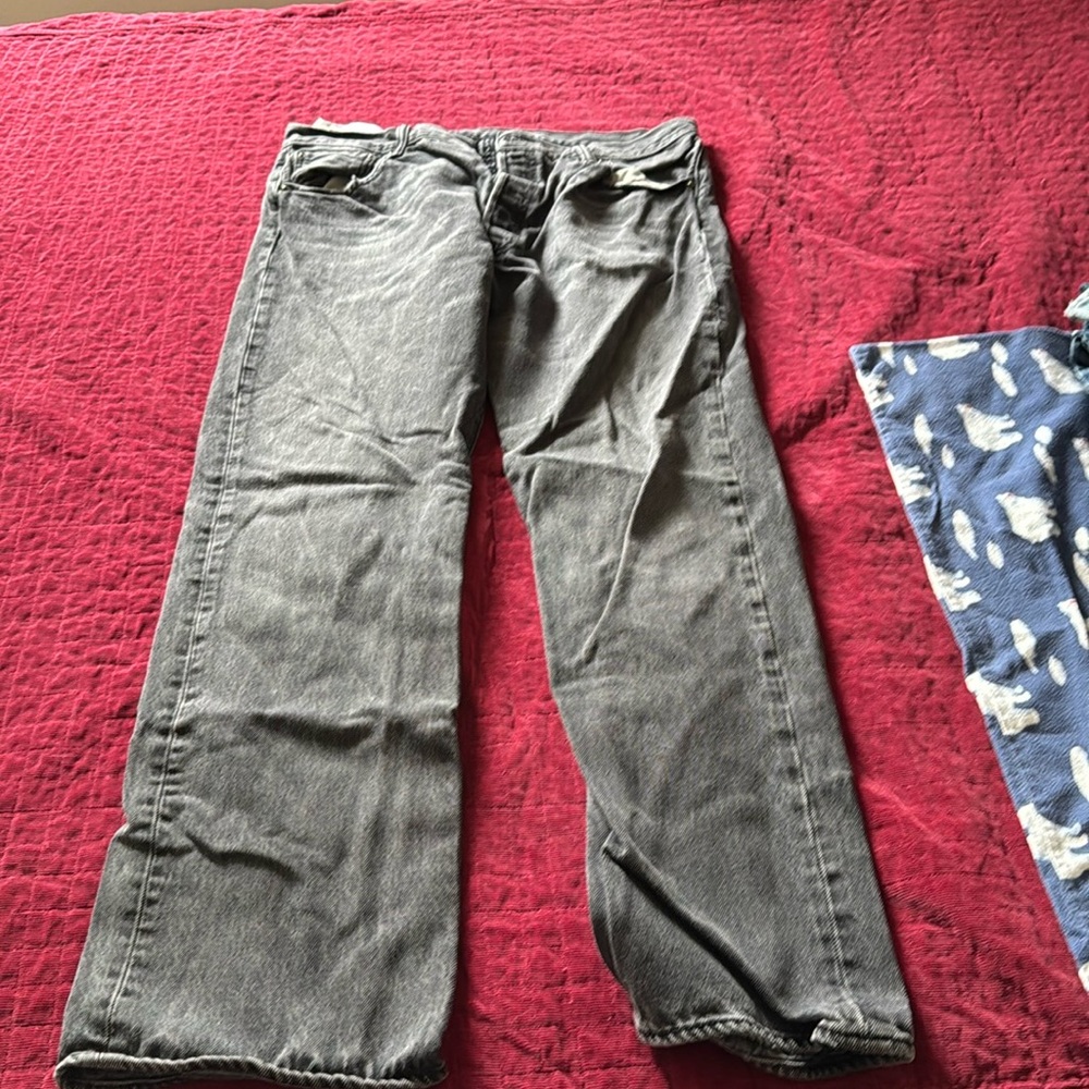 Levi’s black 501 button fly jeans